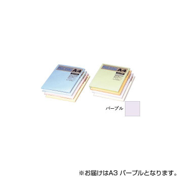 オストリッチダイヤ ニューファインカラーPPC用紙 A3 パープル 500枚入 FPU5-A3