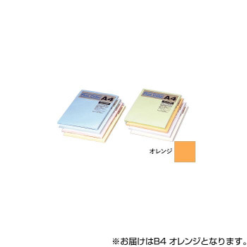 オストリッチダイヤ ニューファインカラーPPC用紙 B4 オレンジ 500枚入 FOR5-B4