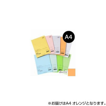 オストリッチダイヤ リッチライト特厚カラーペーパー (50枚パック) A4 オレンジ  TC-A48