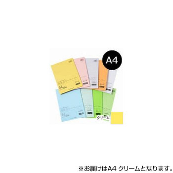 オストリッチダイヤ リッチライト 極厚カラーペーパー A4 クリーム 50枚パック入 GC-A45
