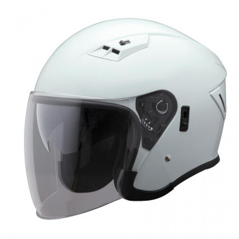 ユニカー工業 Wシールド ジェットヘルメット メタリックホワイト BH-39W