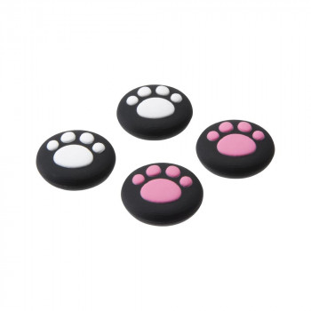 SWITCH Joy-Con用 アナログスティックカバー ねこにゃん 黒 CY-NSJCASCN-BK