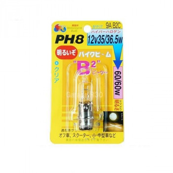 M&Hマツシマ ハロゲンバルブ(1個) PH8 12v 35/36.5w B2クリア 9A B2C