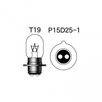 M&Hマツシマ 白熱電球(1個入) 12v30/30w T19 P15D25-1 1P2015