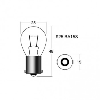 M&Hマツシマ 白熱電球(1個入) 12v21w S25 BA15S レッド 1P3103 RE