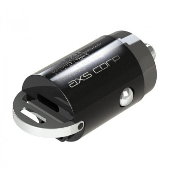 アークス(axs) メタルミニチャージャー1 USB‐A＆C ブラック X-275
