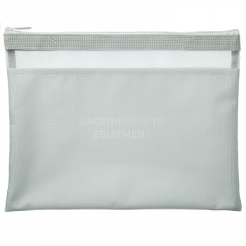 メッシュポーチ Lサイズ ナイロン製 グレー LEQ09-150GY