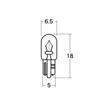 M＆Hマツシマ　白熱電球(1個入)  12v3w  T6.5WB 特殊  ブルー  1PWB124 BL