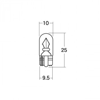 M＆Hマツシマ　白熱電球(2個入)  12v3.4w  T10WB　中  AWB12