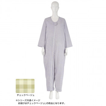 フドーねまきB 厚手 チェックベージュ L 106894