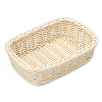 萬洋(まんよう) 樹脂バスケット角型 (白)25cm 91-075A