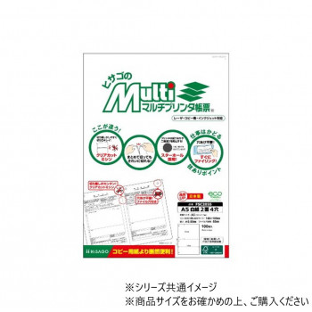 ヒサゴ マルチプリンタ帳票 A5 白紙 2面 4穴 100枚 FSC2055