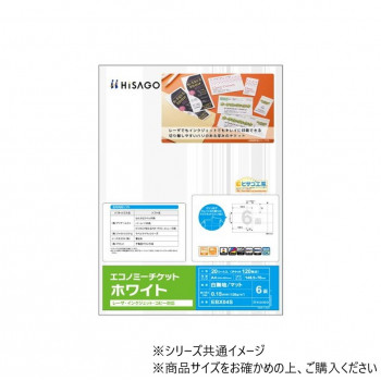 ヒサゴ エコノミーチケット 6面 20シート(120枚) EBX04S