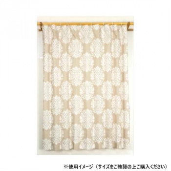 Arie(アーリエ) 間仕切カーテン ラウンドオーナメント 60-110×200 BE 546686000200065