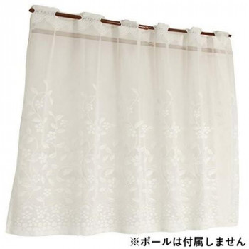 Arie(アーリエ) カフェカーテン フラワー 100×70 W  746724100070001