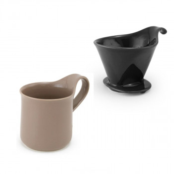 ZERO JAPAN(ゼロジャパン) ドリッパー&カフェマグセット ドリッパートレイ付 DMZ-16 BK/OOG