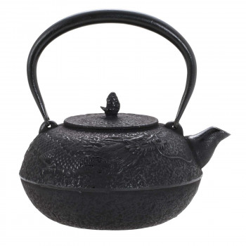 南部鉄器　IRONCRAFT　鉄瓶　雲竜(黒)　1.3L　OH-308