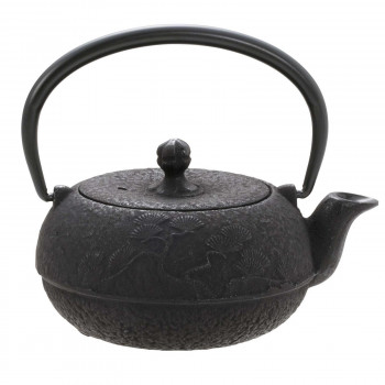 南部鉄器　IRONCRAFT　急須　平丸形　松　0.3L　OH-413
