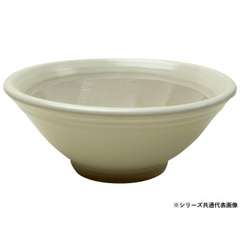 元重製陶所　国産 石見焼 すり鉢 10号 直径31cm (すべり止め付) 白マット