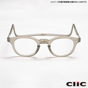 オーケー光学 老眼鏡クリックリーダー ヴィンテージ VGR クリアグレー+2.00