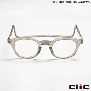 オーケー光学 老眼鏡クリックリーダー ヴィンテージ VGR クリアグレー+2.50