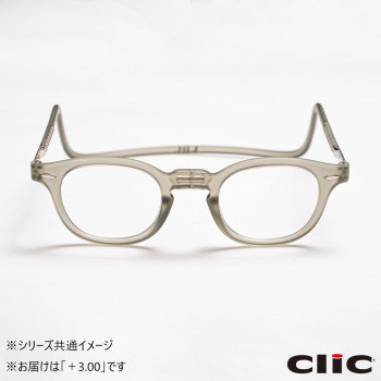 オーケー光学 老眼鏡クリックリーダー ヴィンテージ VGR クリアグレー+3.00