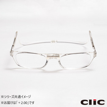 オーケー光学 老眼鏡クリックリーダー レギュラー CL クリアー+2.00