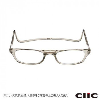 オーケー光学 老眼鏡クリックリーダー レギュラー GR クリアグレー+1.50