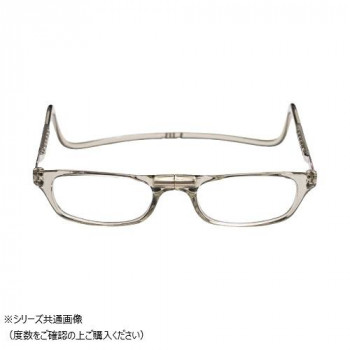 オーケー光学 老眼鏡クリックリーダー レギュラー GR クリアグレー+3.50