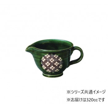 佳窯織部鉄絵手付茶海 320cc Y-1020