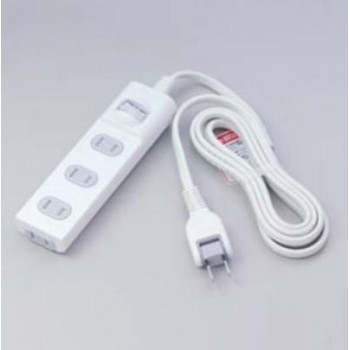 ELPA 扉付タップ集中スイッチ付 4個口5m WBS-T4050B(W)