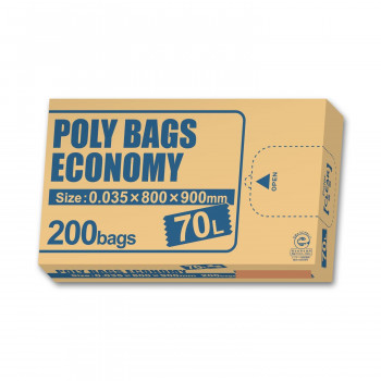 オルディポリバッグエコノミー BOX 70L 0.035mm  透明 200P 000040501