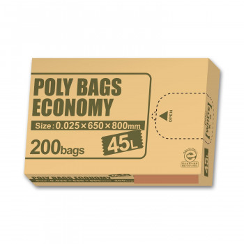 オルディ ポリバッグエコノミー BOX 45L 0.025mm 乳白半透明 200P 000040703