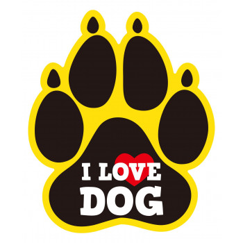 東洋マーク製作所　バイク・カーステッカー　I LOVE DOG マグネット　DO-4
