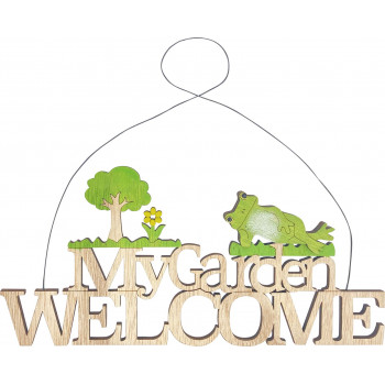 合板 木 バウムサインプレート Welcome 83443