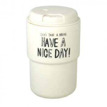 ダブルウォールタンブラー NICEDAY 340ml WH 804590