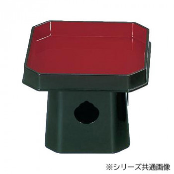 四角三宝 樹脂製 8.0寸 黒(内朱) 5704800400011