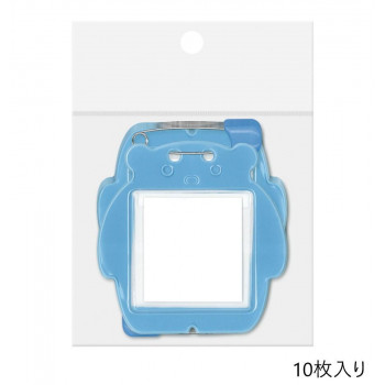 ORIONS クマ型名札 10枚パック スカイ C-72-10-S