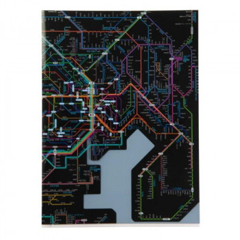 東京カートグラフィック クリアファイル 鉄道路線図 首都圏 日本語 ブラック RFSJB