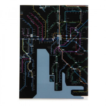 東京カートグラフィック クリアファイル 鉄道路線図 中部 日本語 ブラック RFCJB