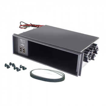 槌屋ヤック オーディオパーツ DIN BOX USB 電源 2.4A VP-D12