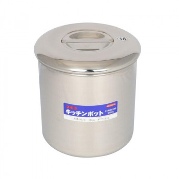 18-8 キッチンポット(内蓋式・目盛付)  SH-4616D 16cm(手無)  AA0079