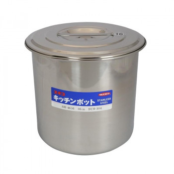 スギコ 18-8目盛付深型キッチンポット(手無)  SH-4616  SA0668