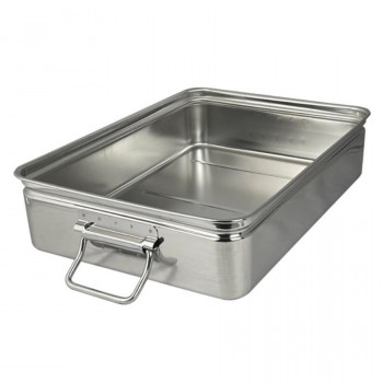 スギコ 18-8手付番重バット(丸棒取手)  SH-4735-11H(中・深型11cm)  ST0982