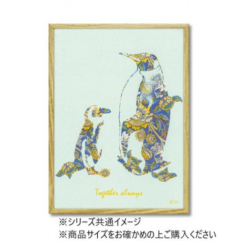アニマルシルエット アート「ペンギン親子」 Sサイズ YP-02410