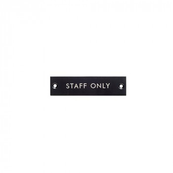 サインプレート STAFF ONLY ブラック 63957