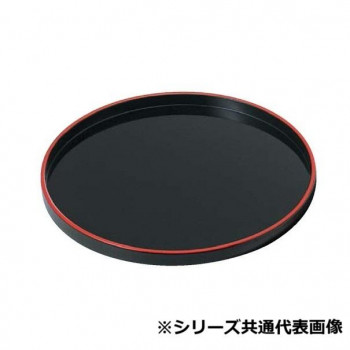 福井クラフト　尺1丸盆黒天朱SL 50307010