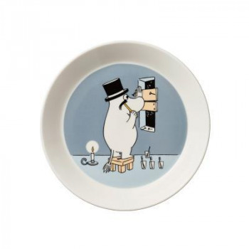 (A) Moomin ムーミン クラシック プレート 19cm グレー 1066913