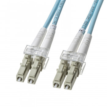 サンワサプライ アーマードメガネ型光ファイバケーブル(マルチOM3、LC×2-LC×2) 2m HKB-AMOM3LCLC-02