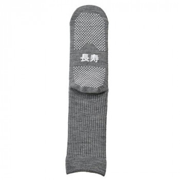 神戸生絲　コベス　婦人すべり止めソックス長寿(毛混)22-24cm  TJ350  グレー
